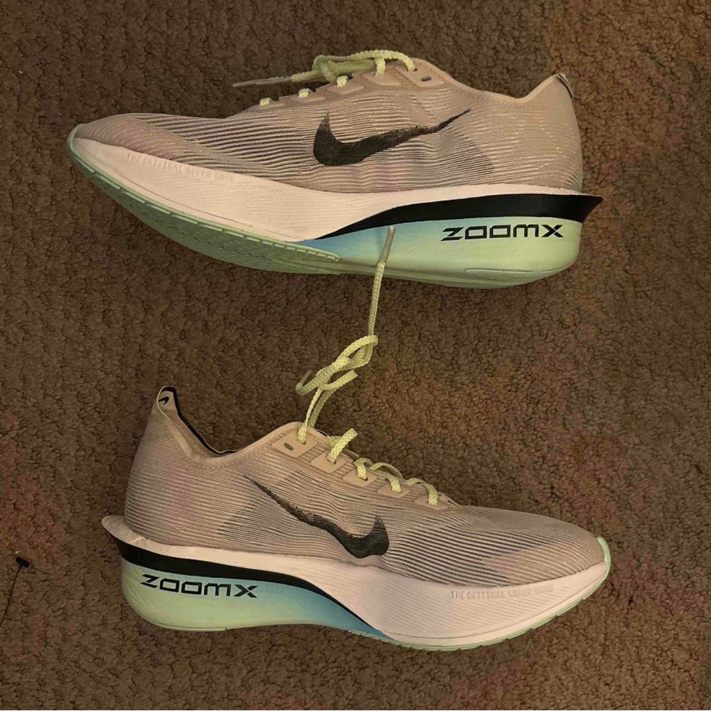 Nike Women’s ZoomX Running Shoes - Pale Pink with Black Swoosh